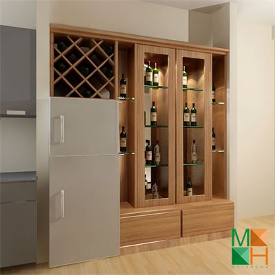 KỆ RƯỢU GỖ TRANG TRÍ - KRTT008