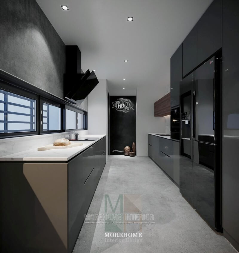 Thiết kế nội thất phòng bếp chung cư phong cách hiện đại Nội thất phòng bếp
